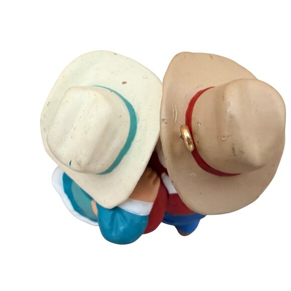 Dancing Cowboy & Cowgirl Figurine Collectible  Western Country Couple 4" Tall St - Picture 3 of 5